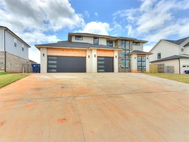 view of front of home featuring a garage