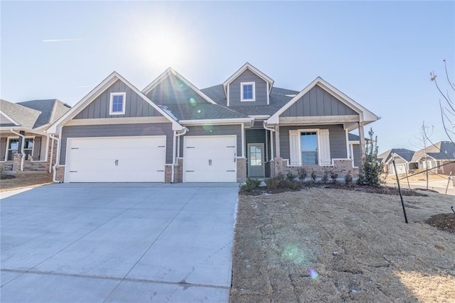 craftsman-style home featuring a garage