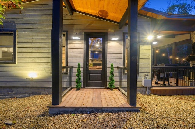 view of doorway to property