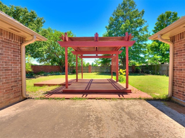 exterior space featuring a wooden deck