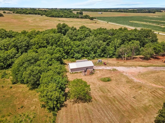 drone / aerial view with a rural view