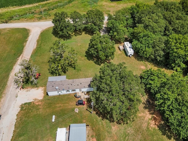 drone / aerial view featuring a rural view