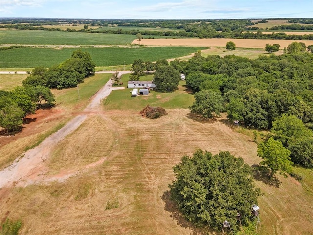 drone / aerial view featuring a rural view