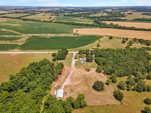 bird's eye view featuring a rural view