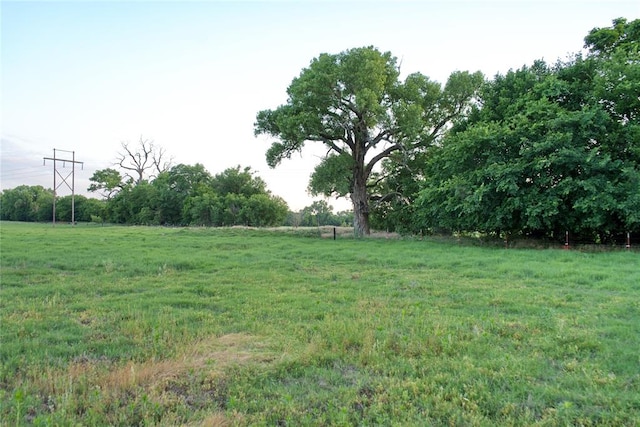 view of yard featuring a rural view