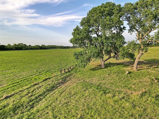 view of yard featuring a rural view