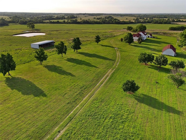 bird's eye view featuring a rural view