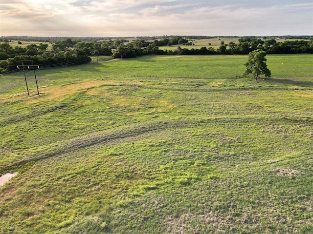 aerial view featuring a rural view