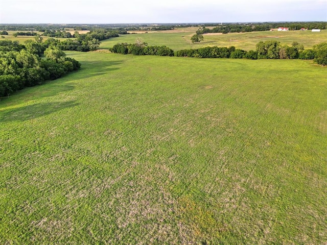 bird's eye view with a rural view