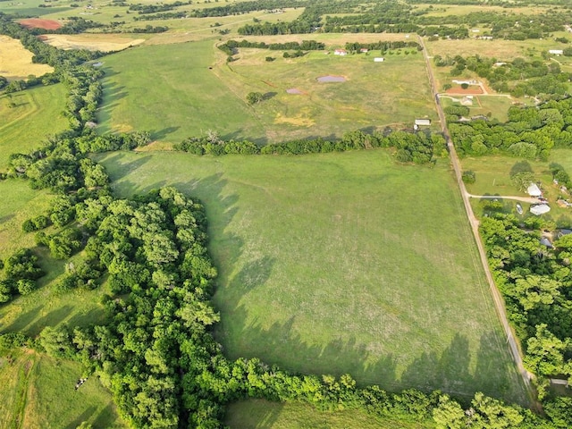 bird's eye view with a rural view