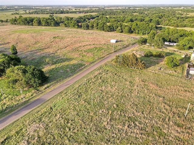 bird's eye view featuring a rural view