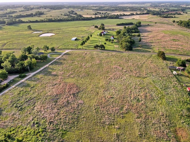 aerial view featuring a rural view