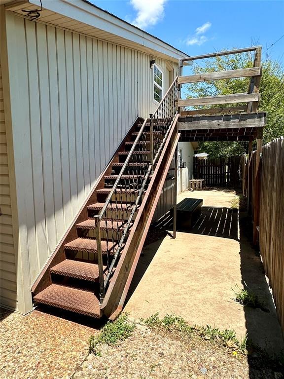 view of stairway