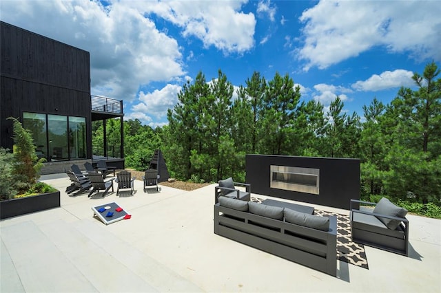 view of patio / terrace with an outdoor living space