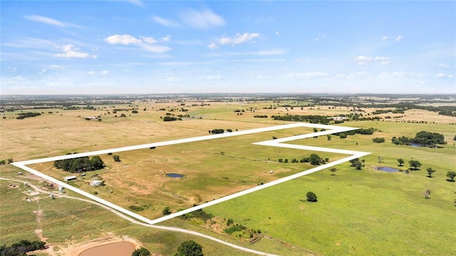 422502 E 1100th Rd, Checotah, OK 74426 - overview of rural landscape featuring property parcel outlined
