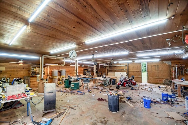 344586 E 860th Rd, Chandler, OK 74834 - garage with a workshop area