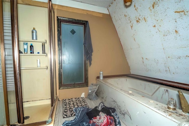 344586 E 860th Rd, Chandler, OK 74834 - bathroom with a garden tub and a shower stall