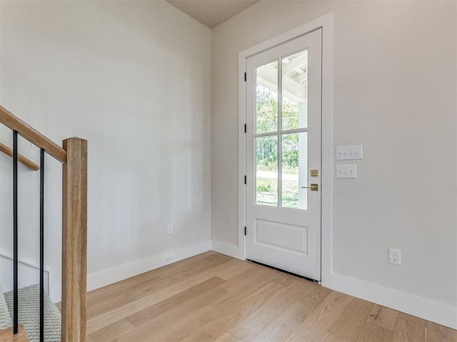 entryway featuring light wood-type flooring