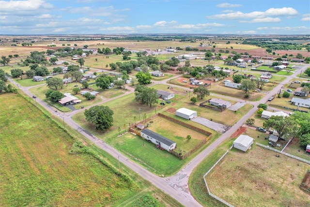 aerial view with a rural view