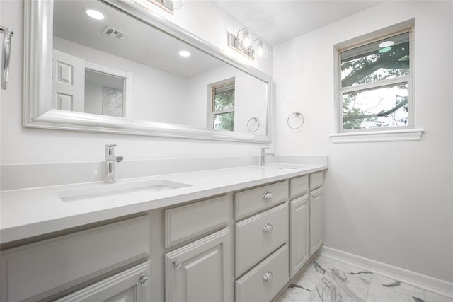 bathroom featuring vanity