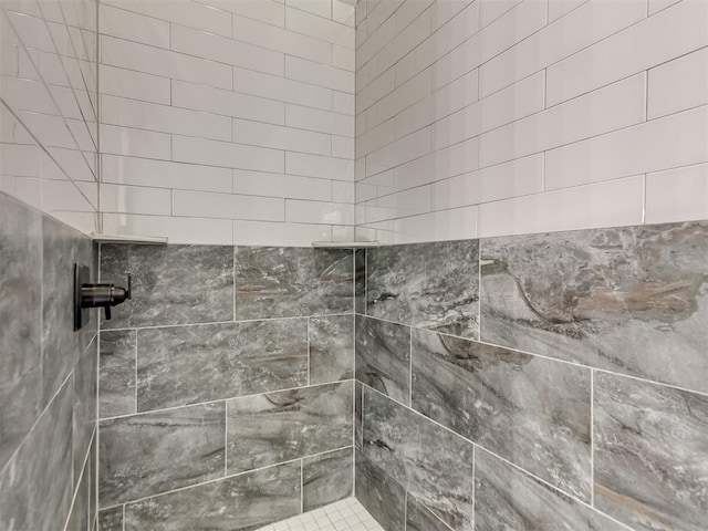 details with tiled shower