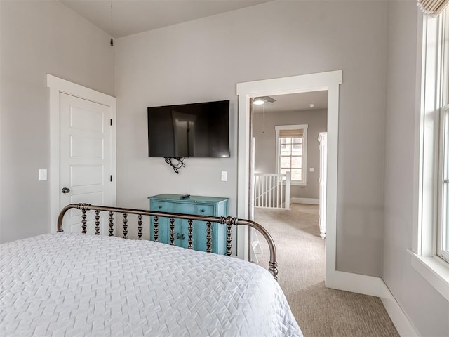 bedroom with carpet