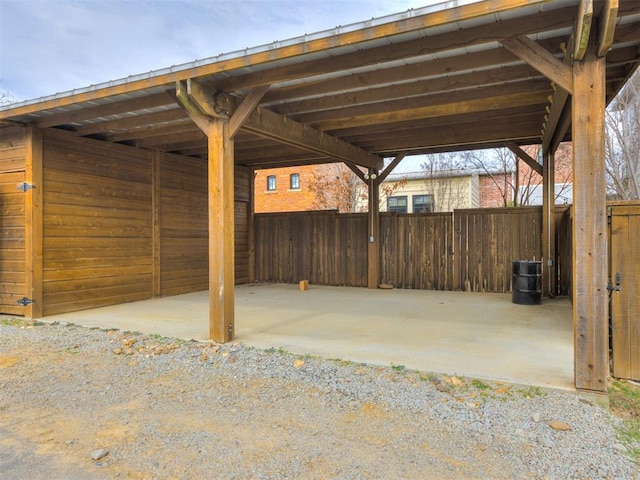 view of patio with a carport