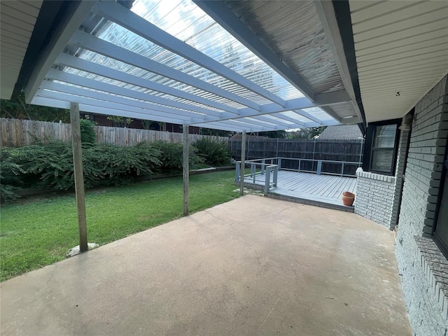 view of patio / terrace featuring a pergola