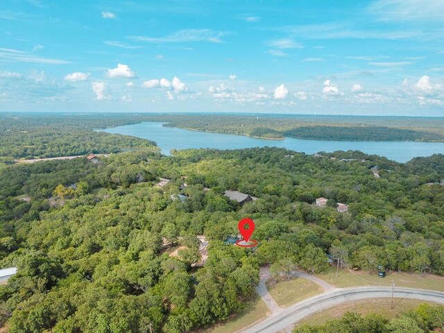 4545 Chickasaw Trl, Sulphur, OK 73086 - view of property location featuring a heavily wooded area and a nearby body of water