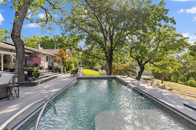4545 Chickasaw Trl, Sulphur, OK 73086 - swimming pool featuring a patio area