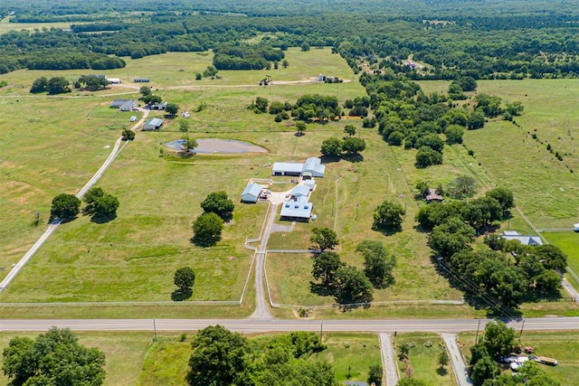 drone / aerial view featuring a rural view