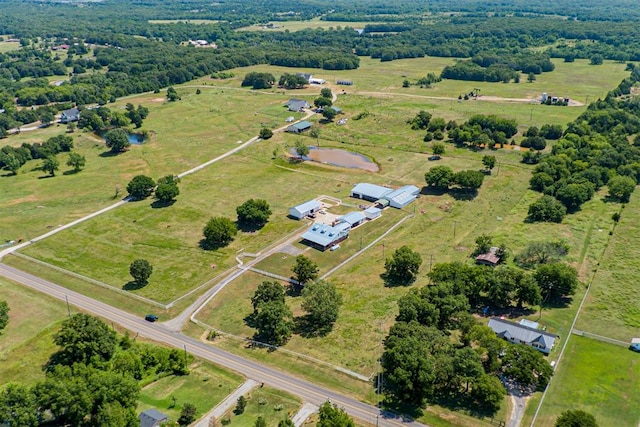 drone / aerial view featuring a rural view