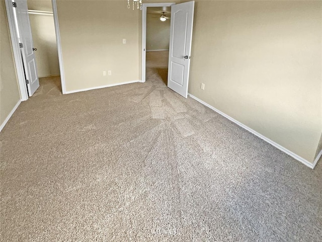 unfurnished bedroom featuring a closet and carpet