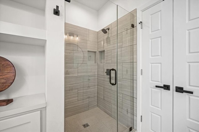 bathroom with walk in shower