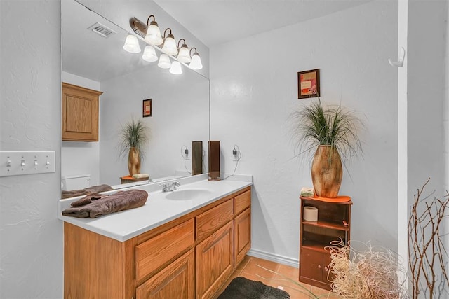 bathroom featuring vanity and tile patterned floors