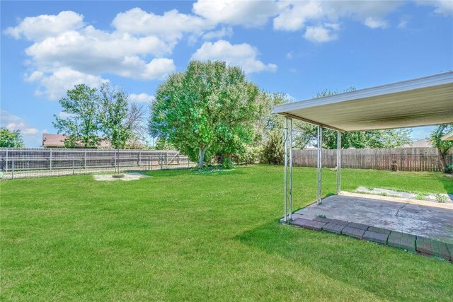 view of yard with a patio area