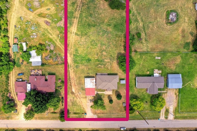 aerial view with a rural view