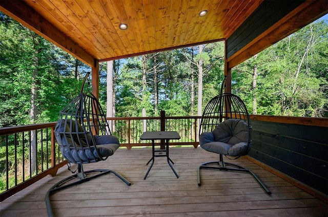 view of wooden deck