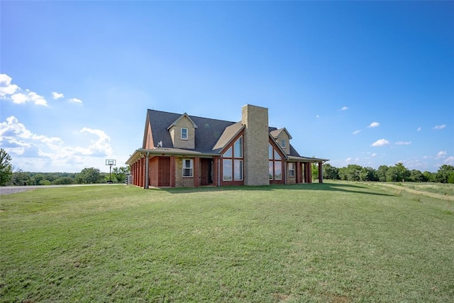 exterior space featuring a lawn