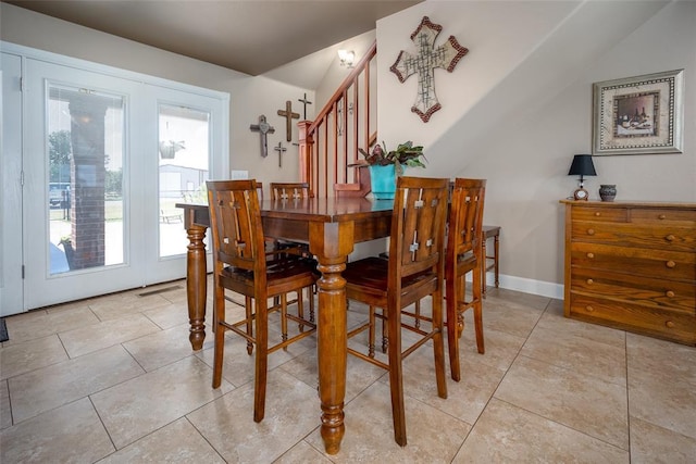 view of dining room