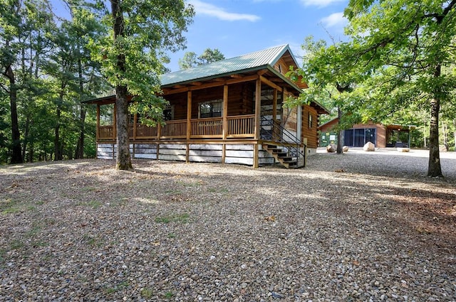 view of front of property with a porch