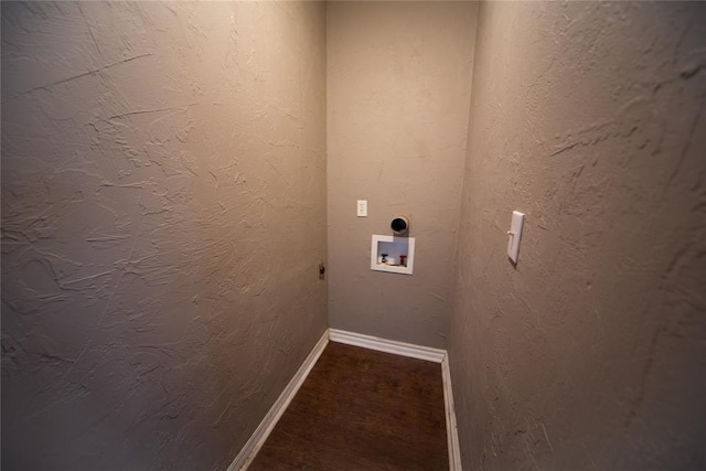 laundry area featuring electric dryer hookup and washer hookup