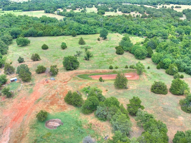 aerial view with a rural view