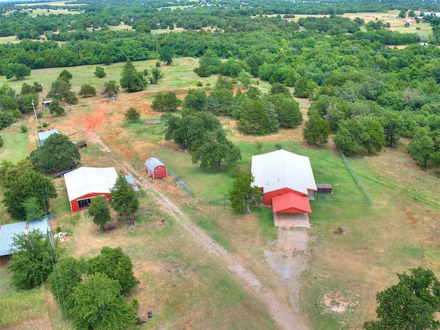 bird's eye view featuring a rural view