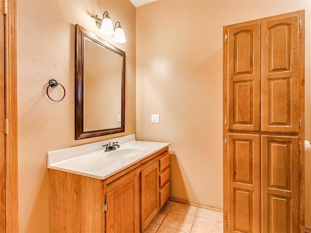 bathroom featuring vanity and tile patterned floors