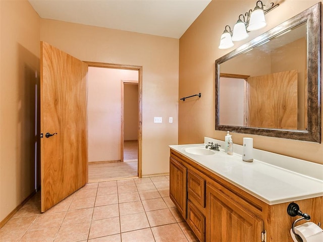 bathroom featuring vanity and tile patterned floors