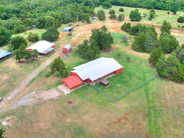 drone / aerial view featuring a rural view