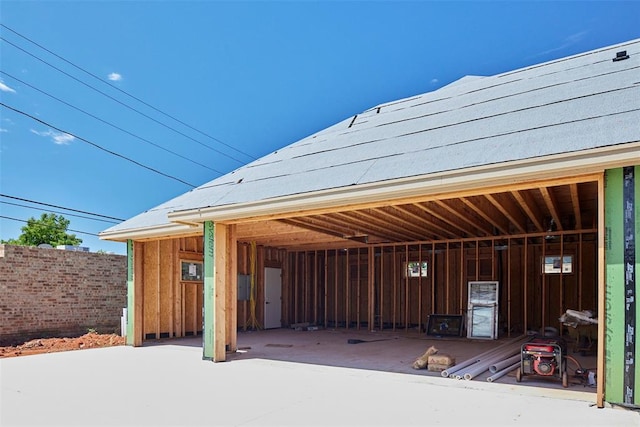 garage with a carport