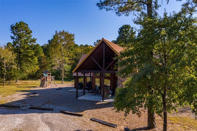 view of jungle gym