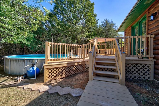 view of wooden deck